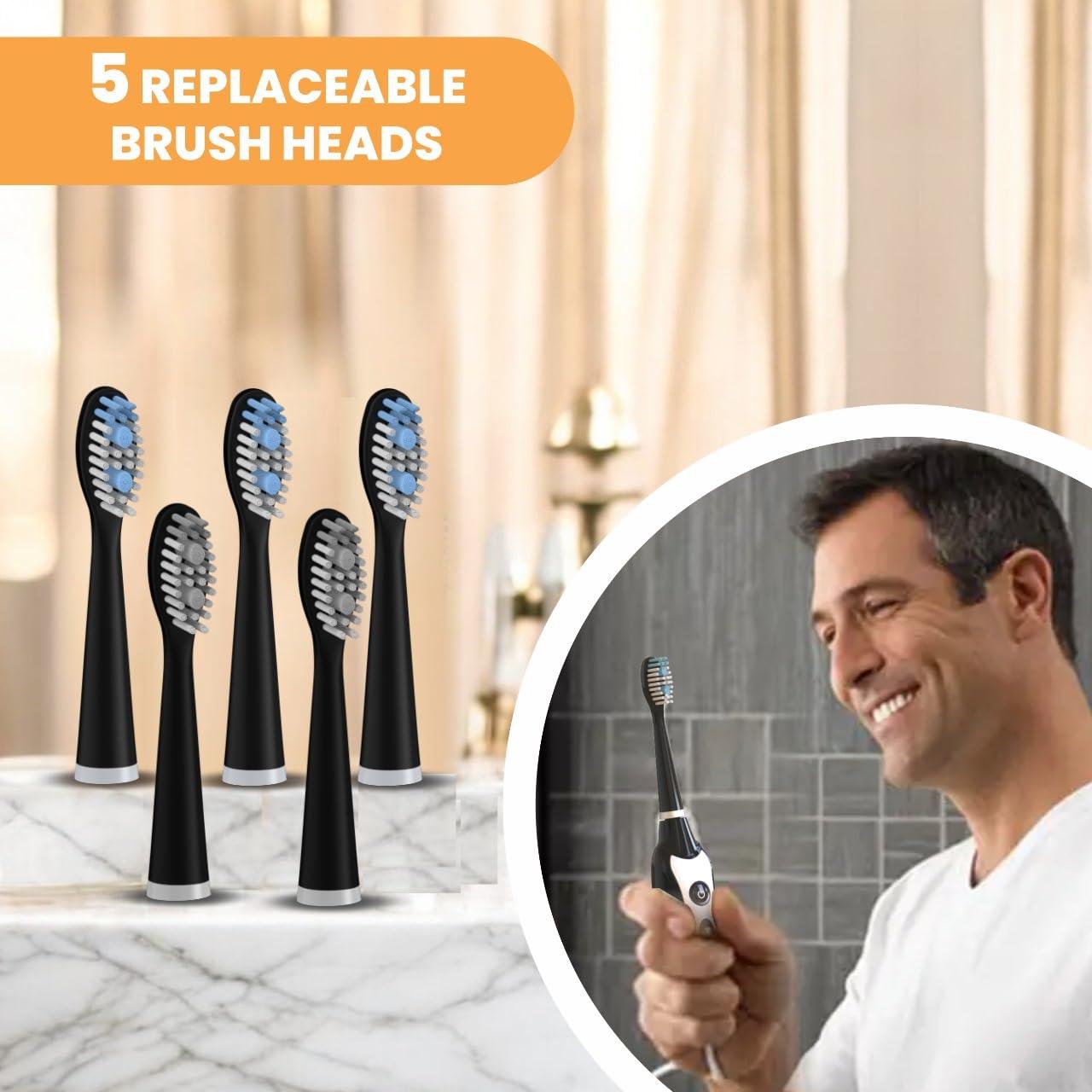 Cepillo de Dientes Eléctrico Sonic LE con 5 Cabezas y 3 Modos