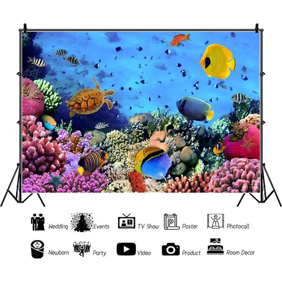 Fondo Fotográfico AOFOTO 1.52x0.91m Submarino Colorido