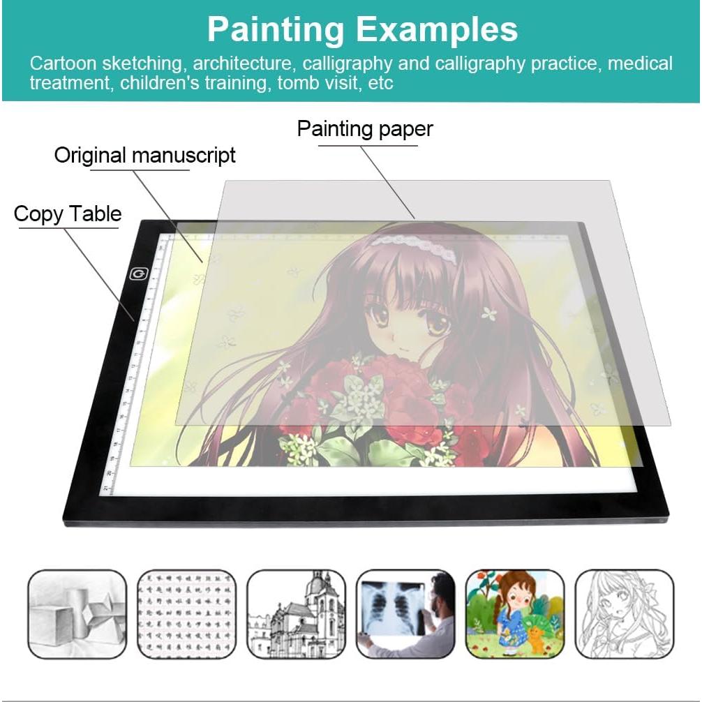 Tablero de Luz LED AIAURORA A3 Ultra Delgado USB 40x32 cm