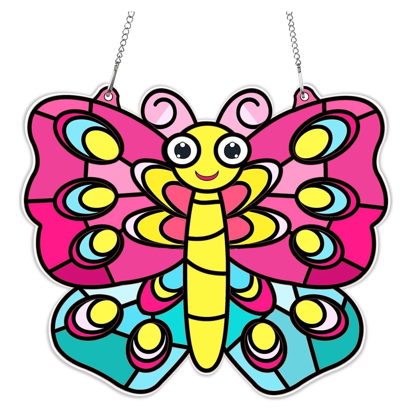 Kit de Manualidades de Vidrio de Colores Qyeahkj Mariposa