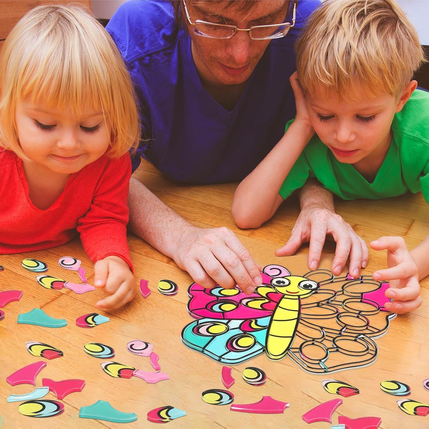 Kit de Manualidades de Vidrio de Colores Qyeahkj Mariposa