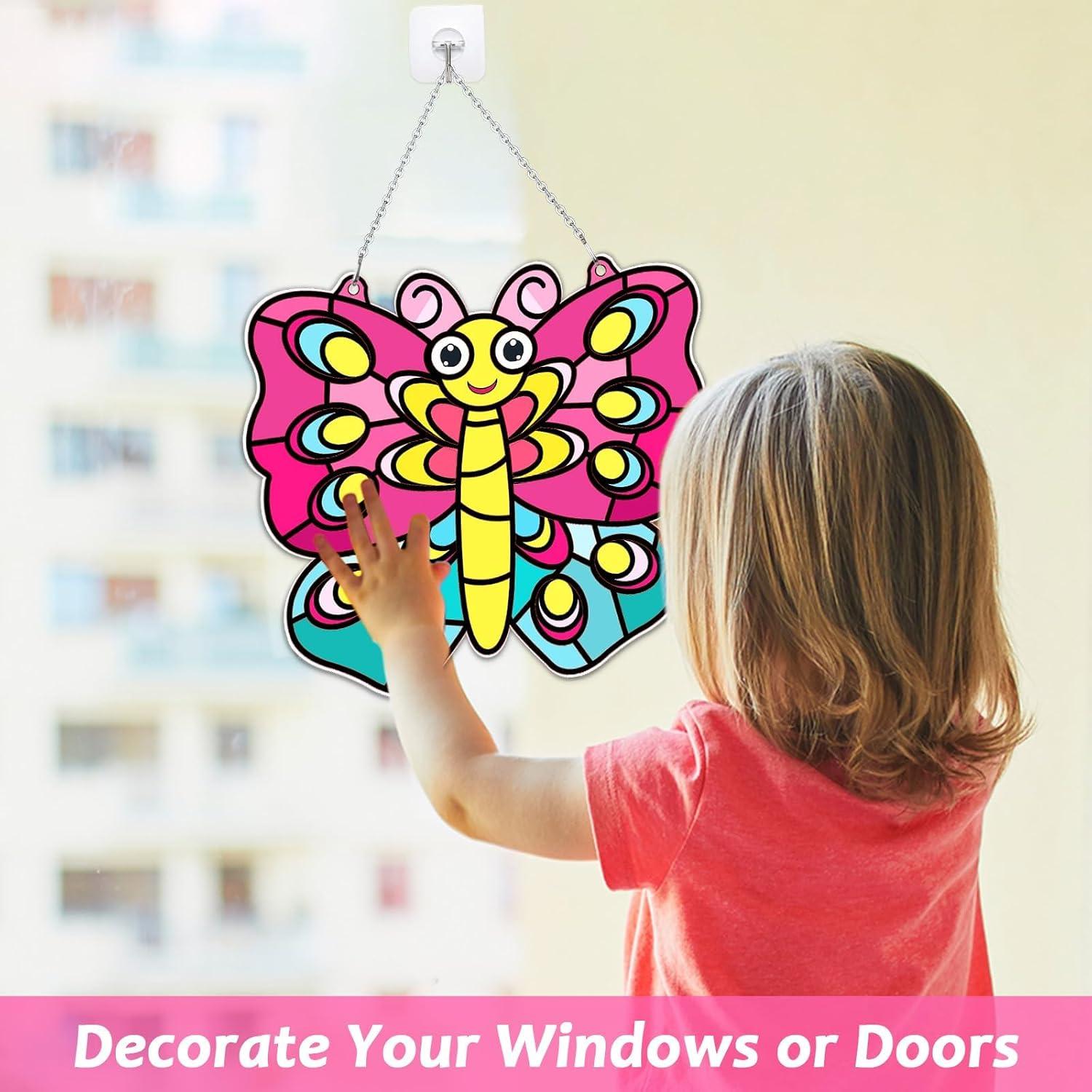 Kit de Manualidades de Vidrio de Colores Qyeahkj Mariposa