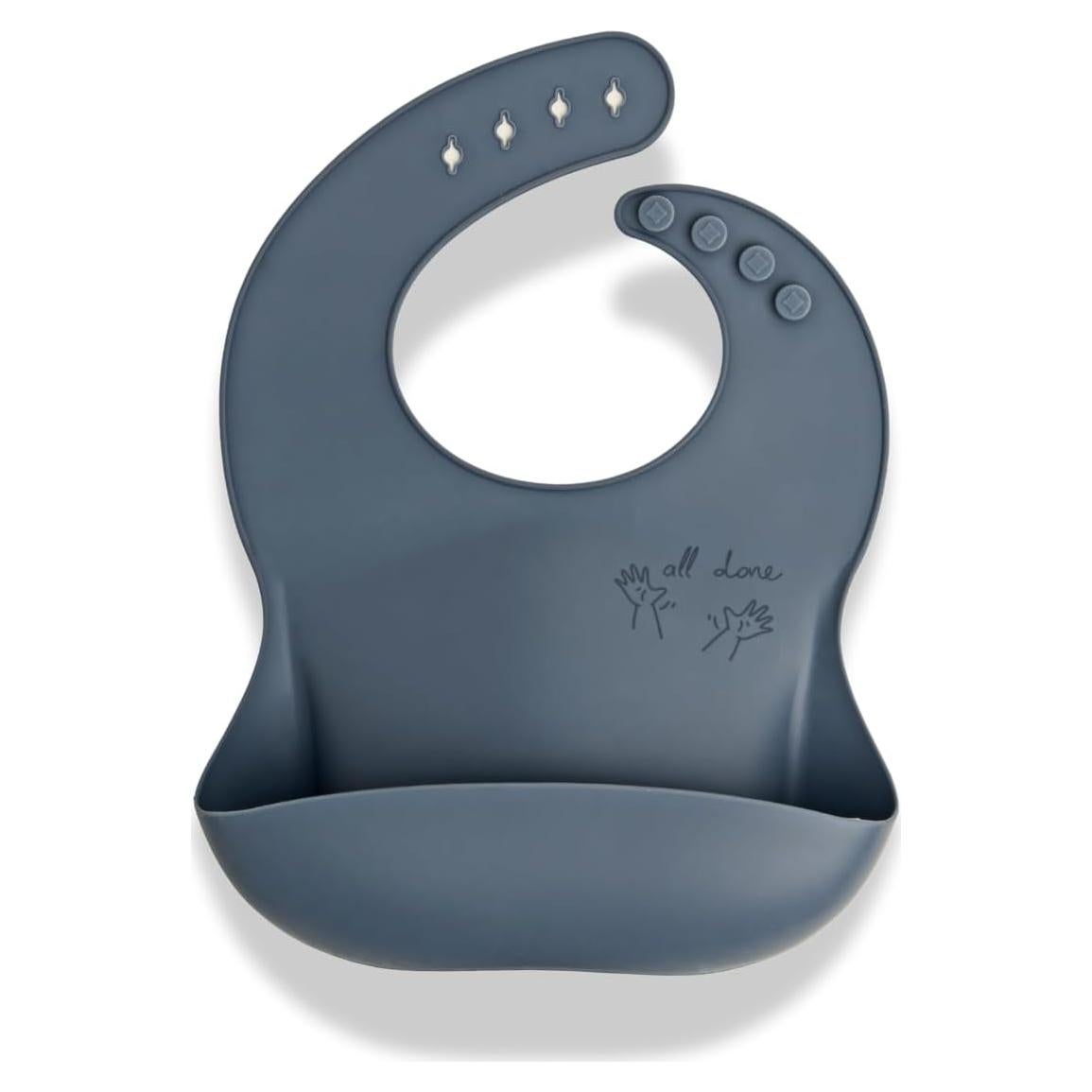 Babero de Silicona Aplainr con Lengua de Señas para Bebés 6-36 Meses