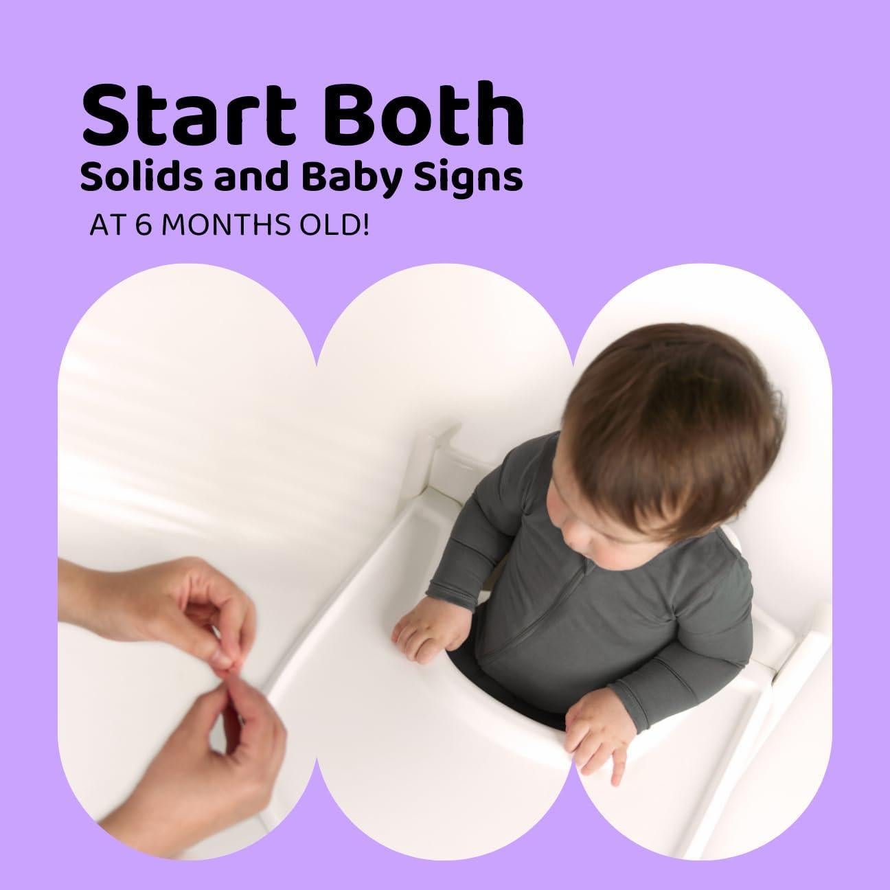 Babero de Silicona Aplainr con Lengua de Señas para Bebés 6-36 Meses