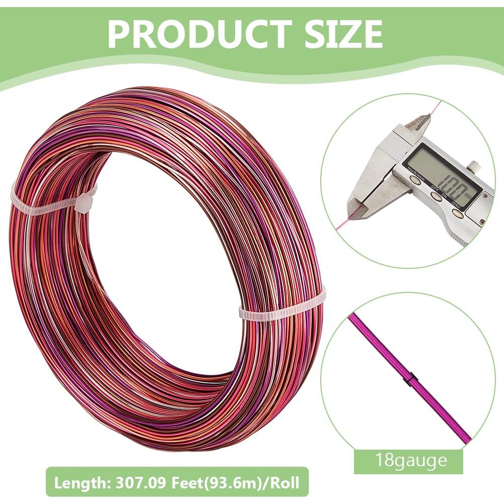 Alambre de Joyería BENECREAT 18 Calibres 93.6 m Multicolor