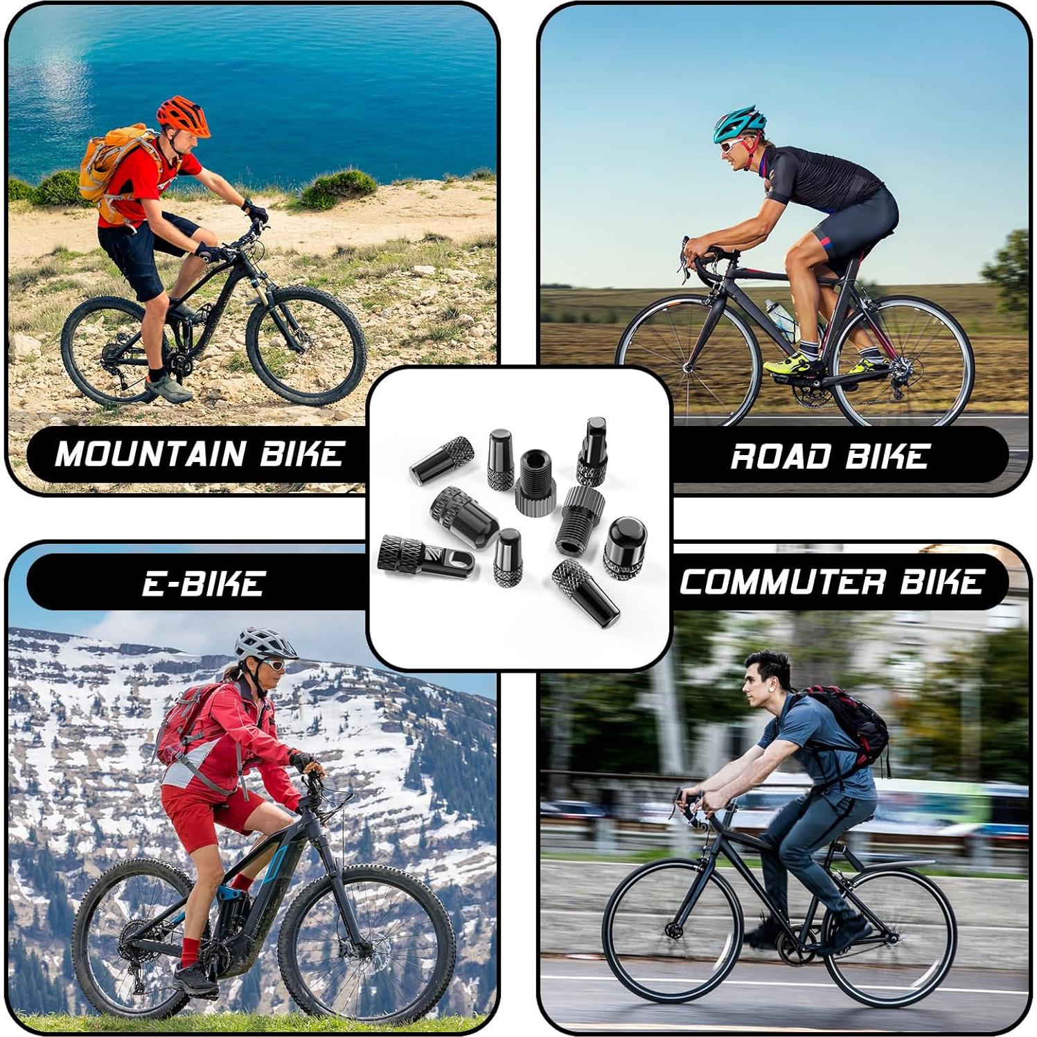 Conjunto de Tapas de Válvula BUCKLOS para Bicicletas - 10 Piezas