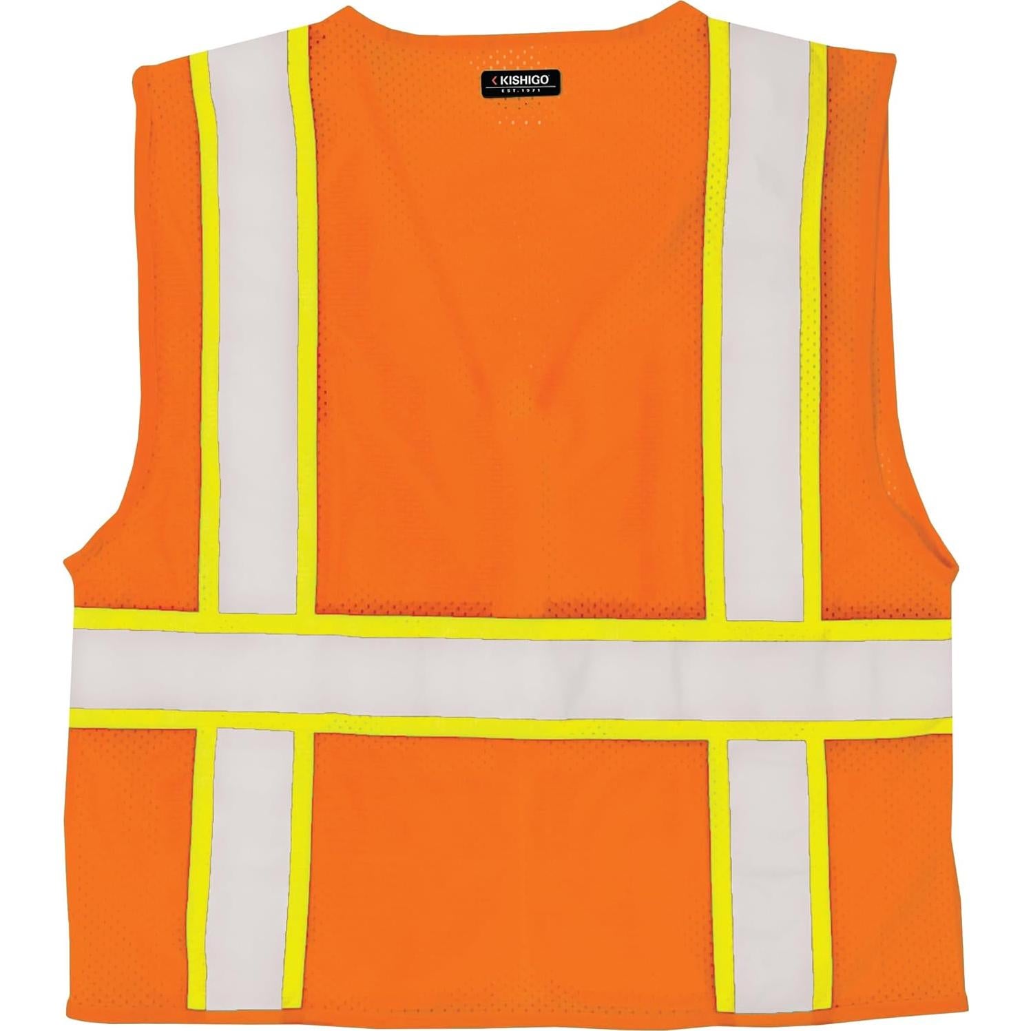 Chaleco Reflectante Kishigo 1195 Unisex ANSI Clase 2 6 Bolsillos