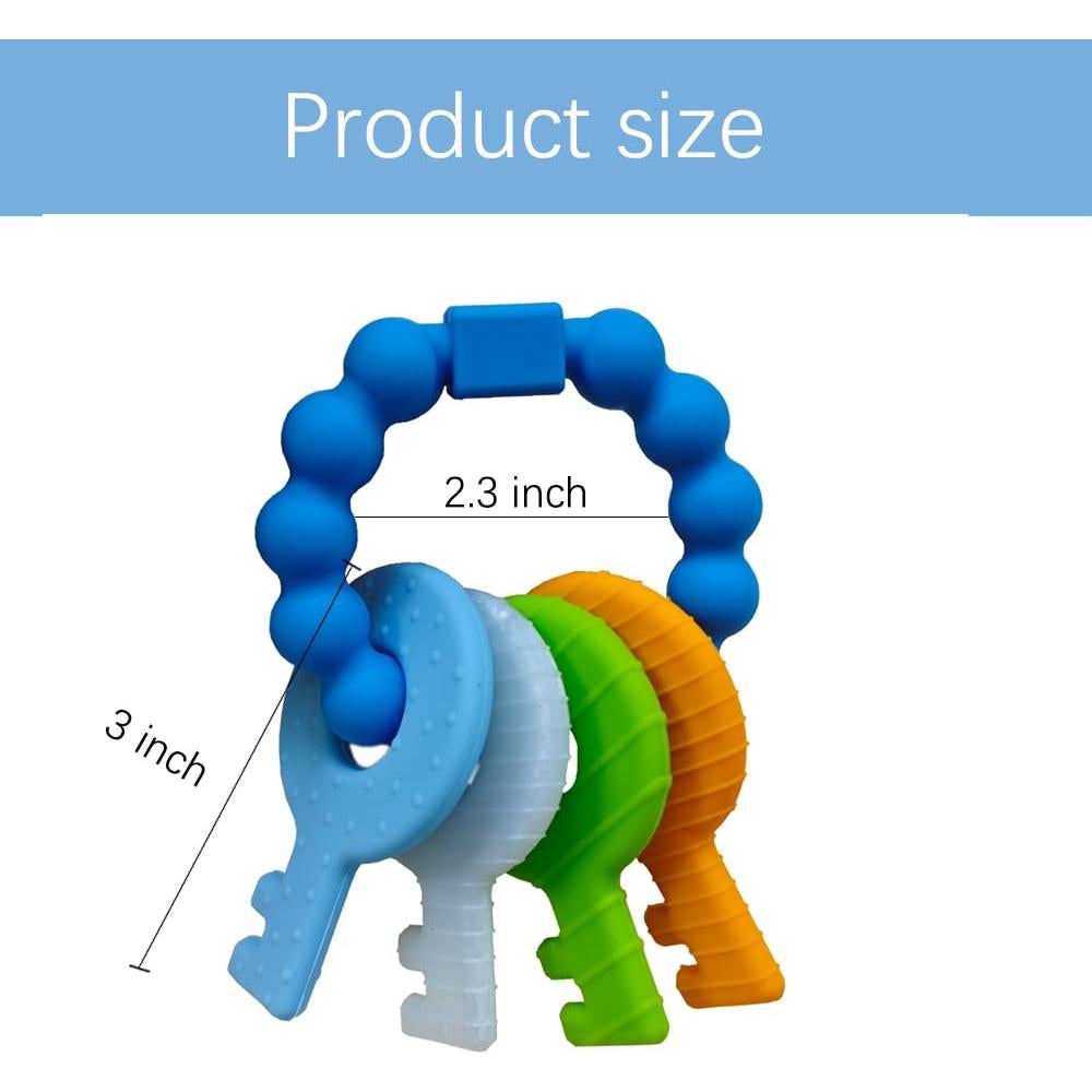 Mordedor de Llaves para Bebés de Silicona - Alivio Dentición 3-18 Meses