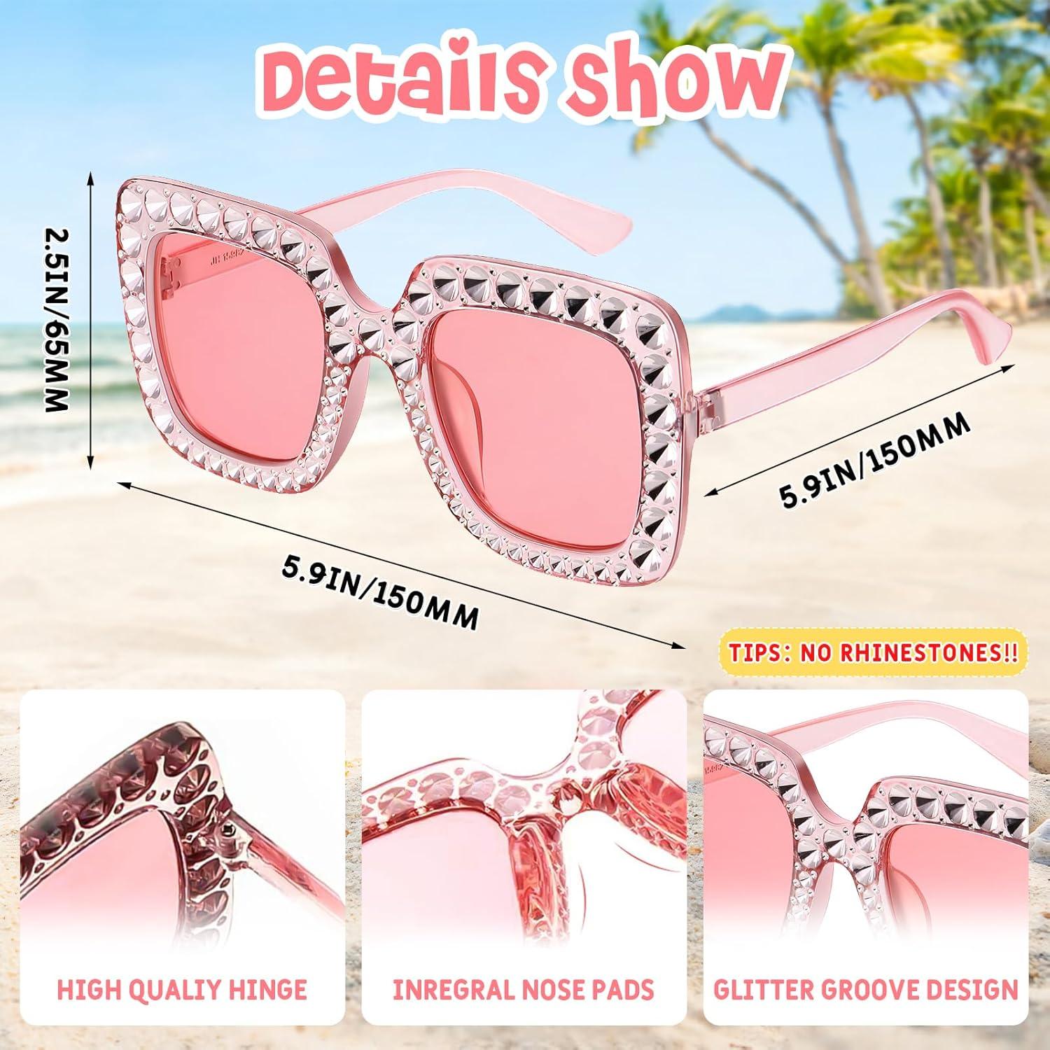 Gafas de Sol Cuadradas Pibupibu - 24 Paquetes Multicolor UV400