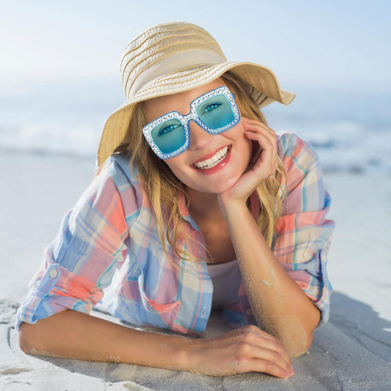 Gafas de Sol Cuadradas Pibupibu - 24 Paquetes Multicolor UV400