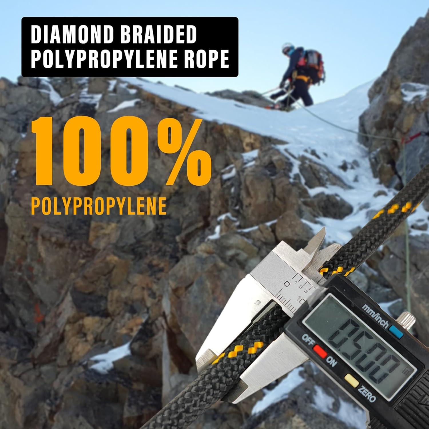 Cuerda Trenzada de Polipropileno GIAHAND 1.27 cm 30.48 m Negra