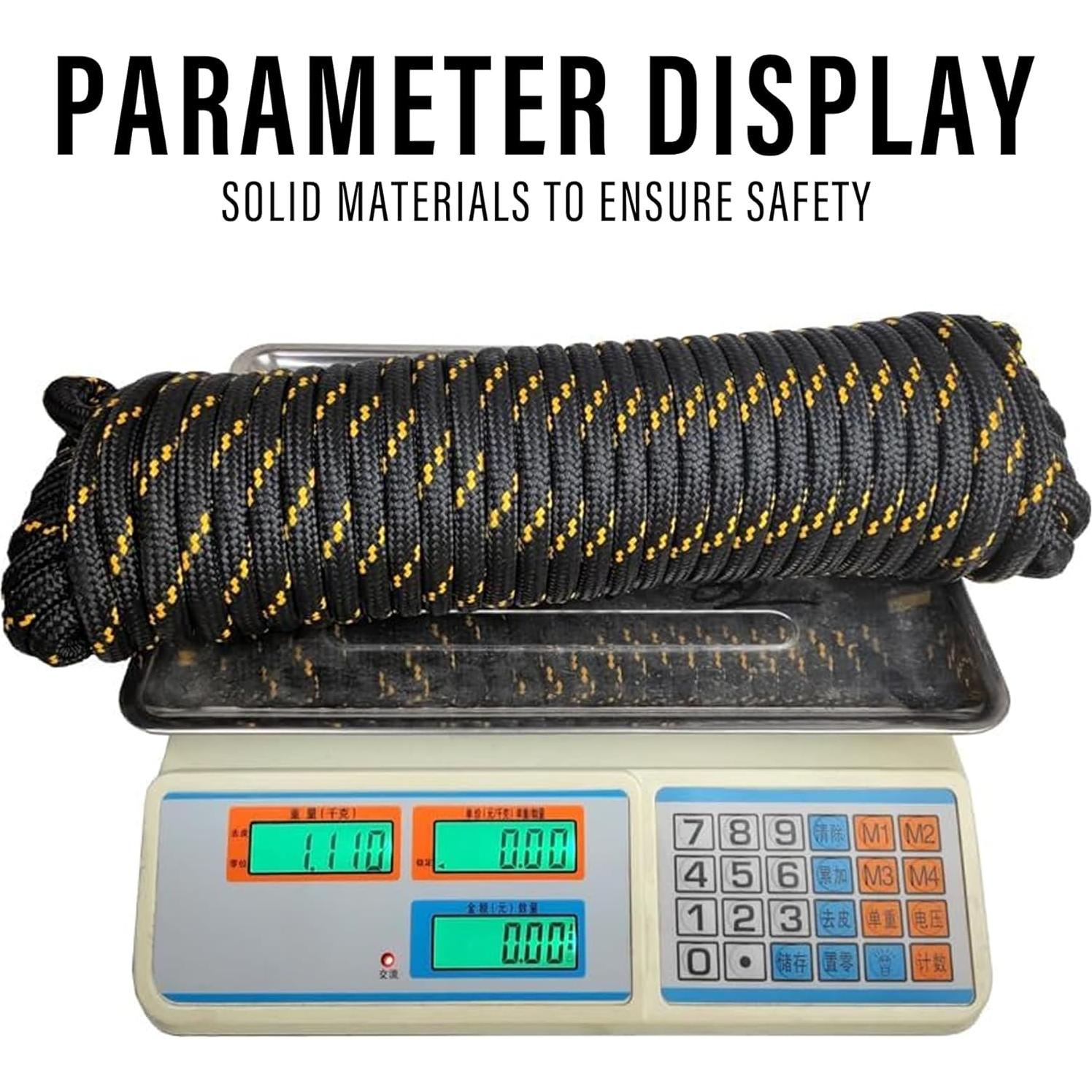 Cuerda Trenzada de Polipropileno GIAHAND 1.27 cm 30.48 m Negra