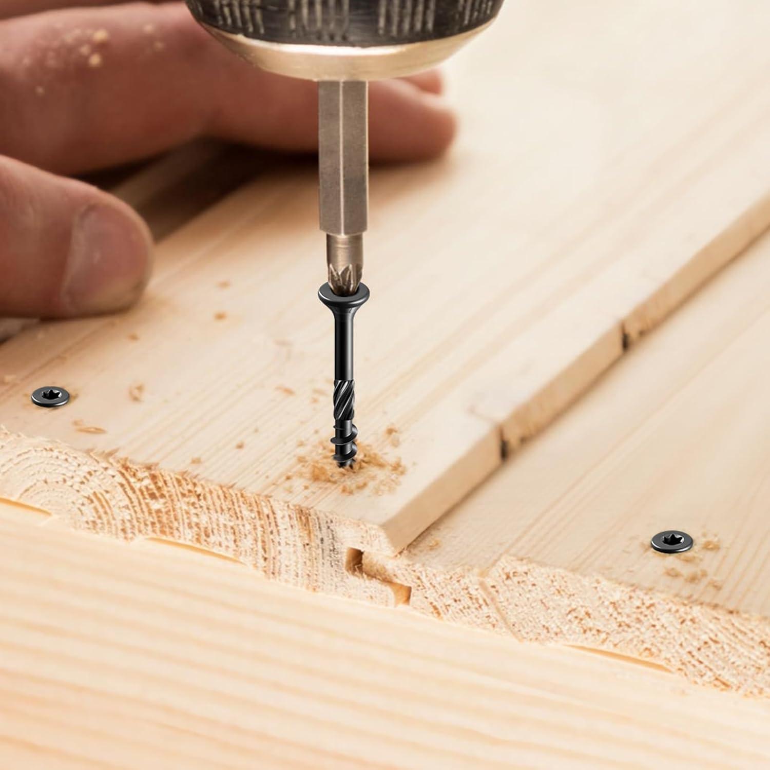 Tornillos para Deck BNUOK #8 x 2.54cm 199Pcs Resistente a la Oxidación