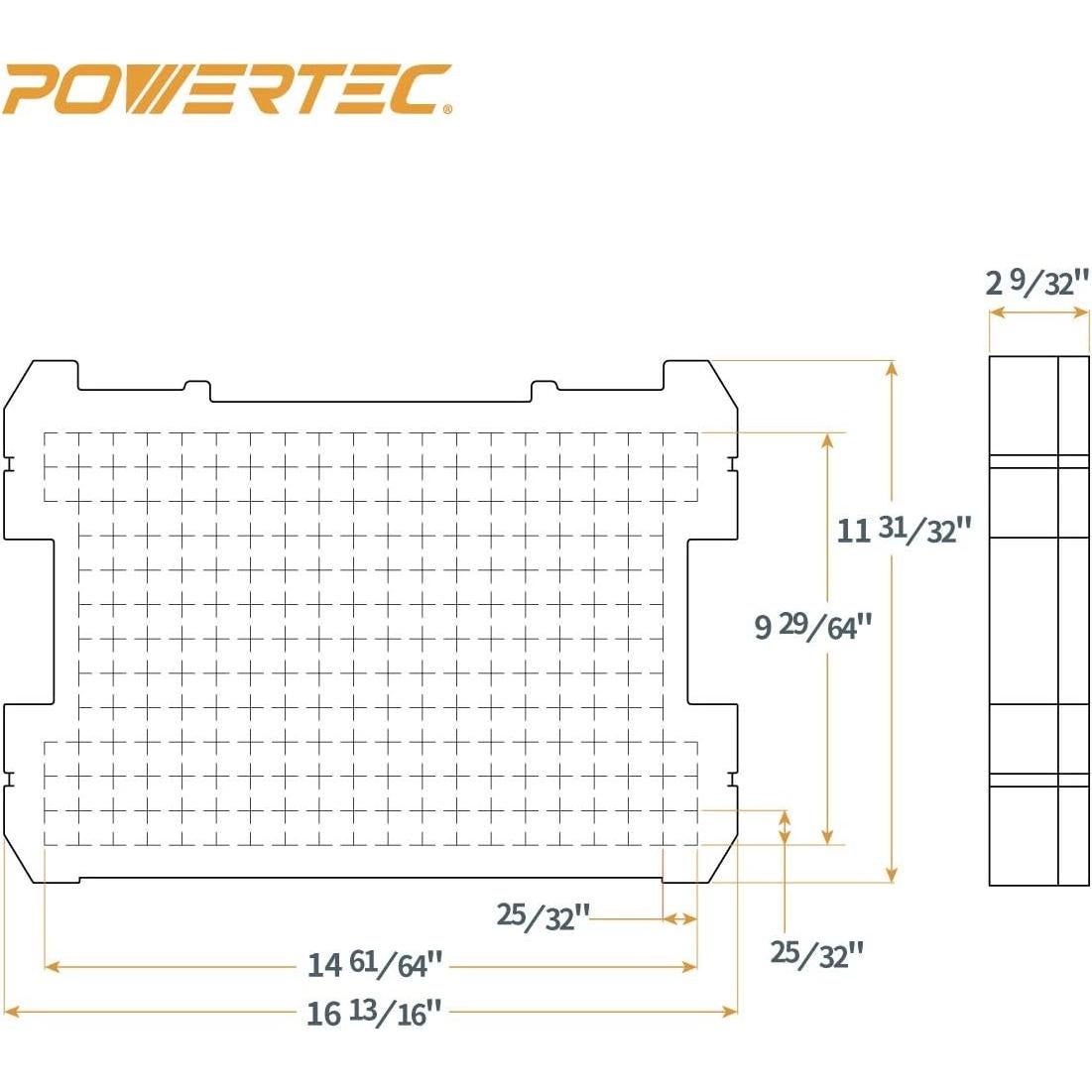 Inserto de Espuma POWERTEC 71585 para Sistema TSTAK 42.54x30.8cm
