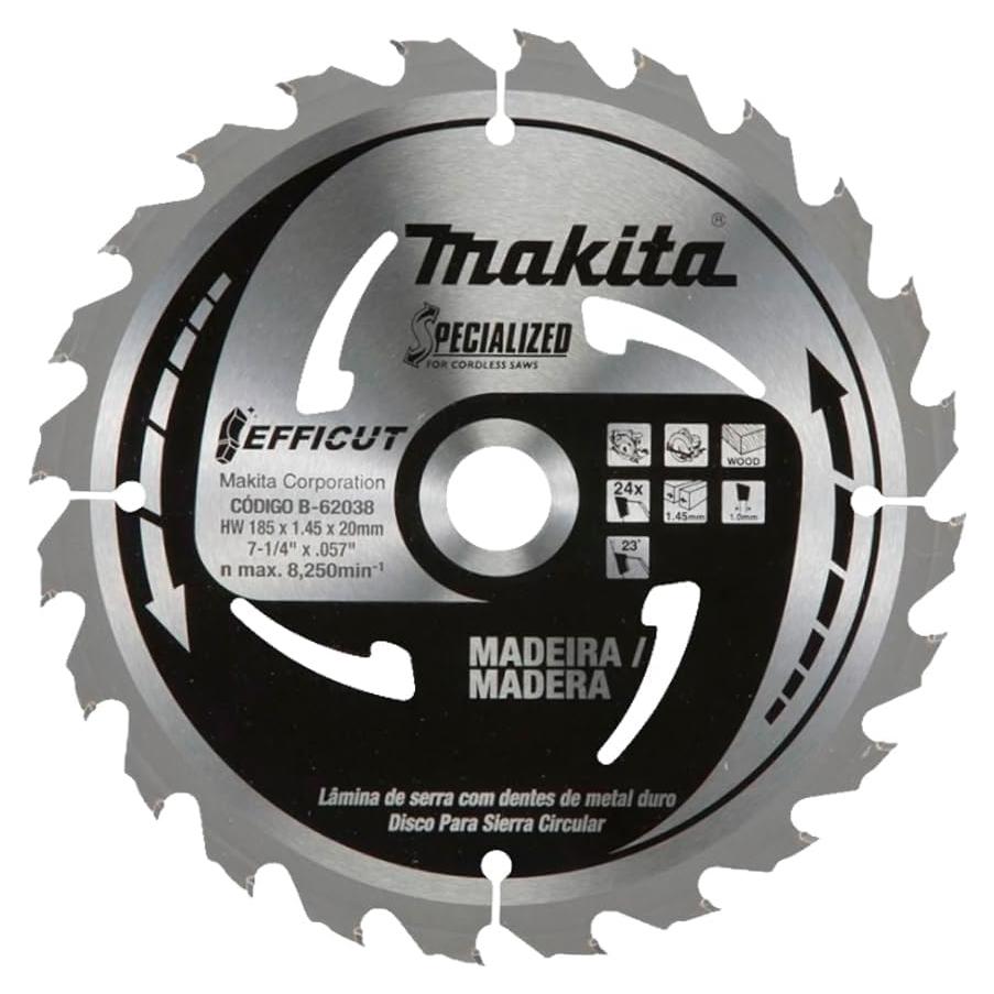 Hoja de sierra circular Makita B-61656 24T 18.42 cm Carburo