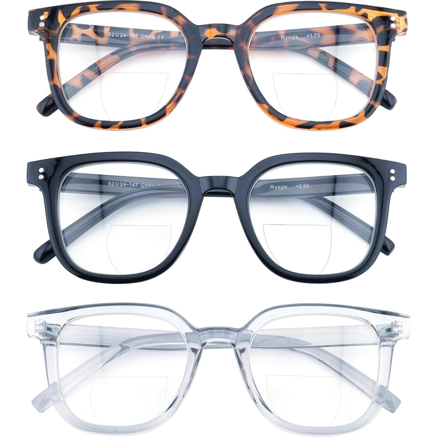 Paquete de 3 Gafas Bifocales Wenzhou con Filtro Luz Azul 1.0x