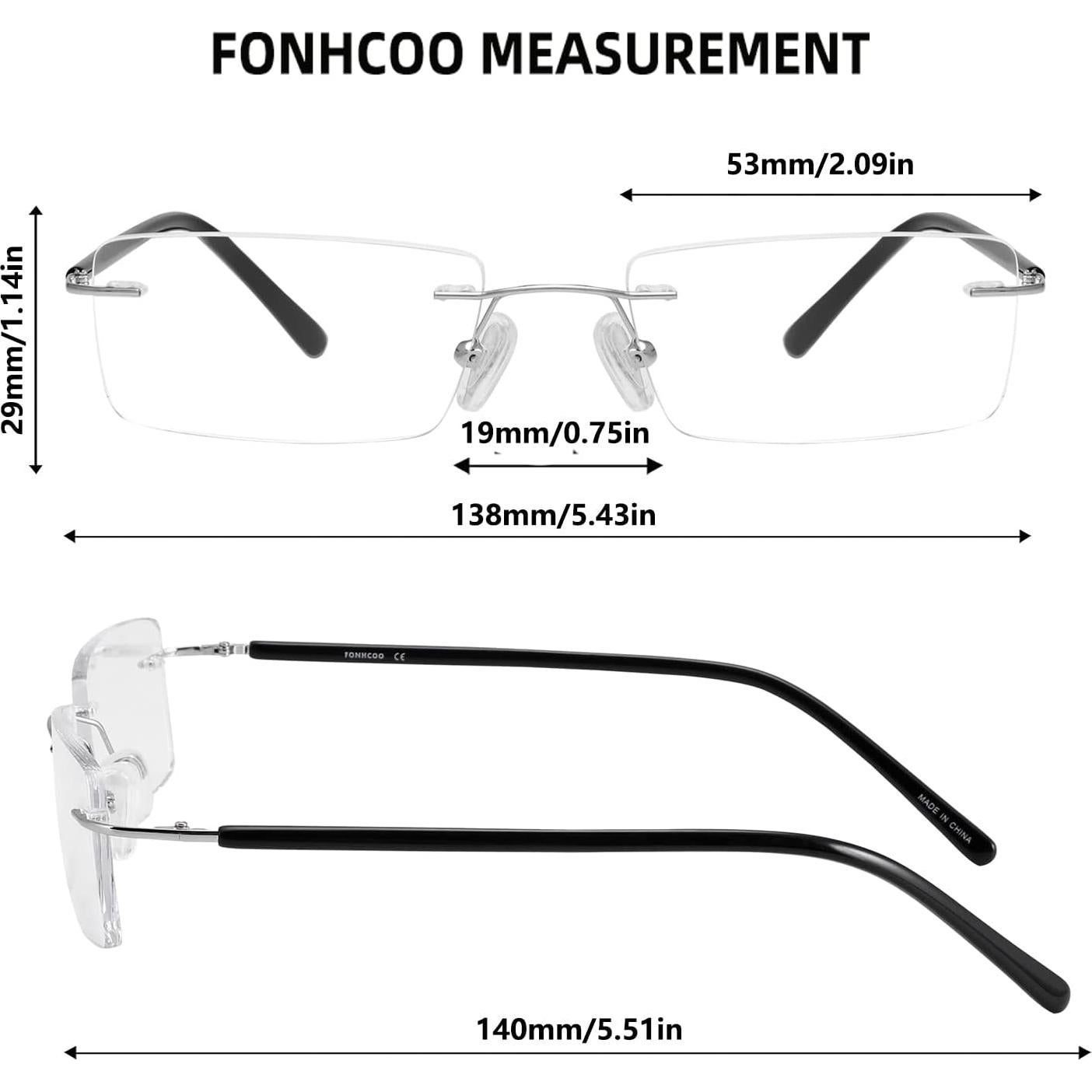 Gafas Bloqueadoras de Luz Azul FONHCOO Sin Montura Unisex