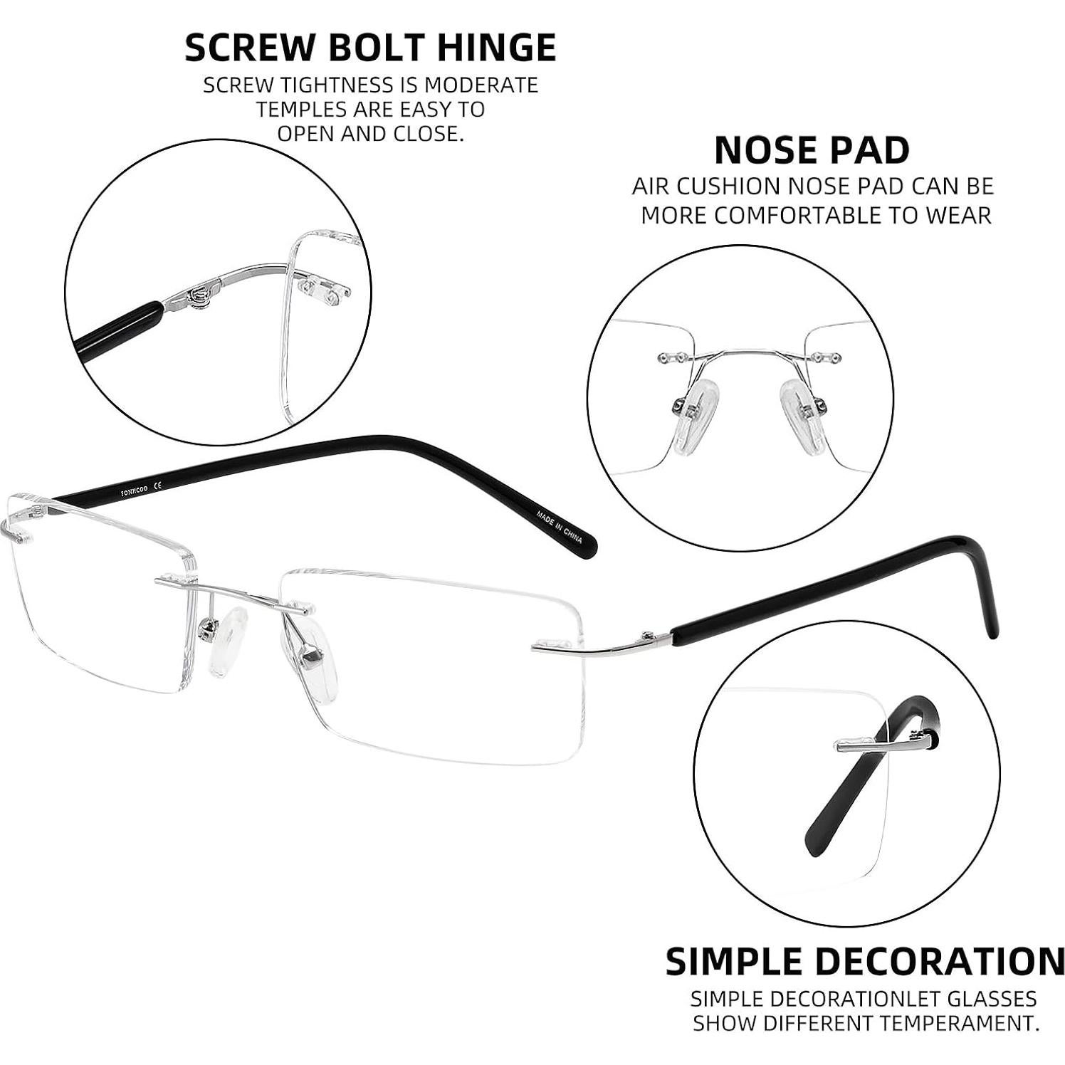 Gafas Bloqueadoras de Luz Azul FONHCOO Sin Montura Unisex