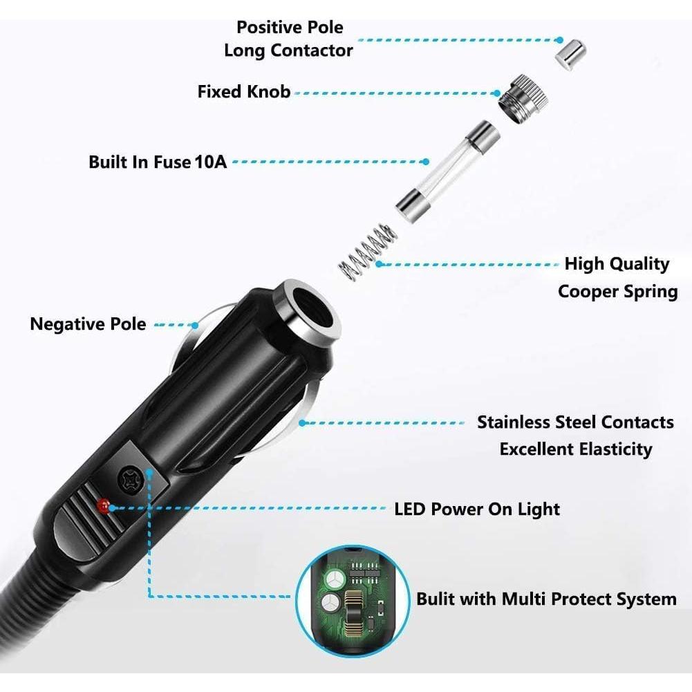 Cable de Alimentación 12V para Refrigerador de Coche XTD