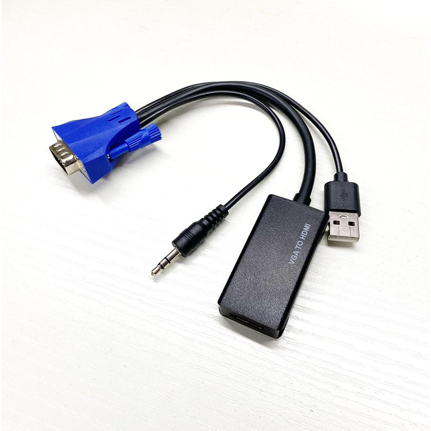 Adaptador MT-VIKI VGA a HDMI 1080P con Audio y USB