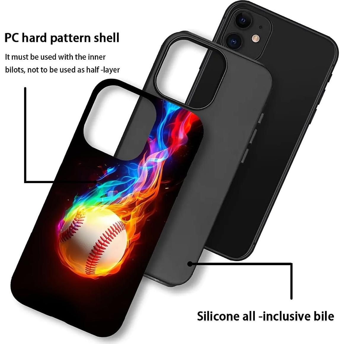 Funda protectora para iPhone 11 ilikediy Baseball Sport