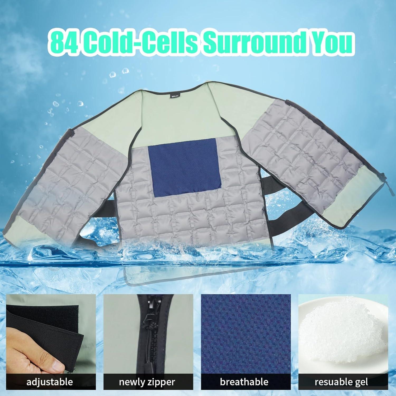 Chaleco Refrigerante MR.ICE Unisex Ajustable 84 Celdas