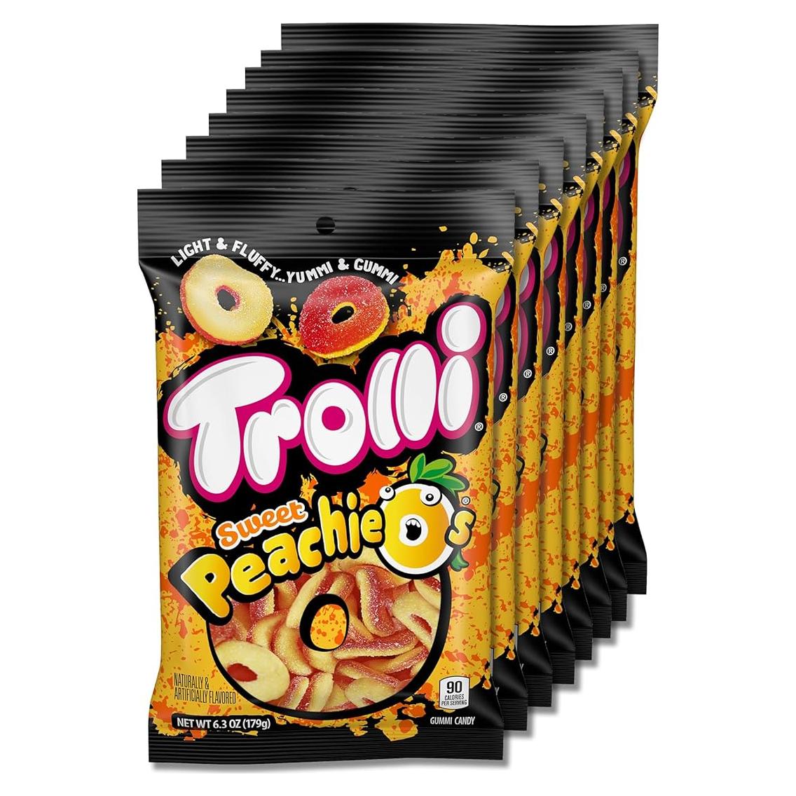 Anillos de gomita ácida Trolli Peachie O's 180g x8