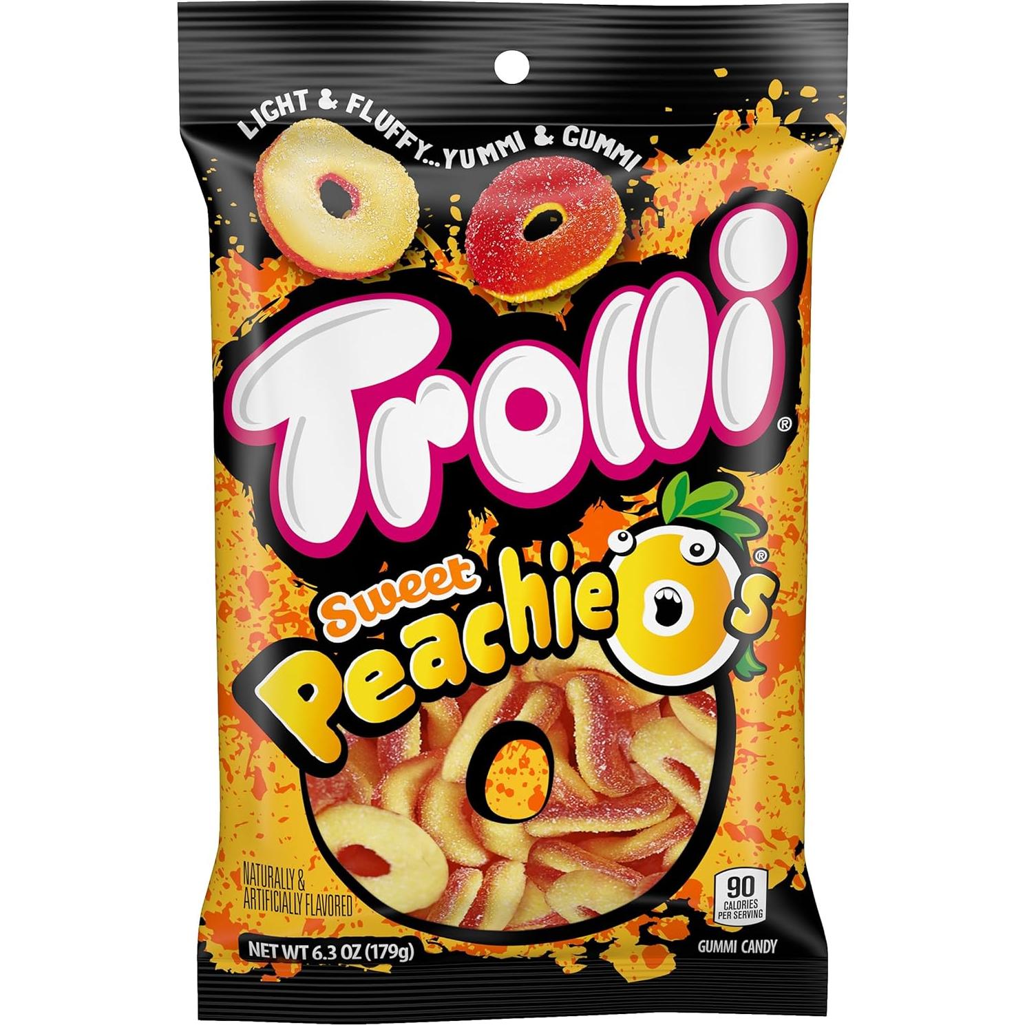 Anillos de gomita ácida Trolli Peachie O's 180g x8