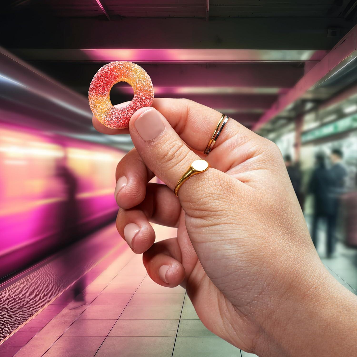 Anillos de gomita ácida Trolli Peachie O's 180g x8