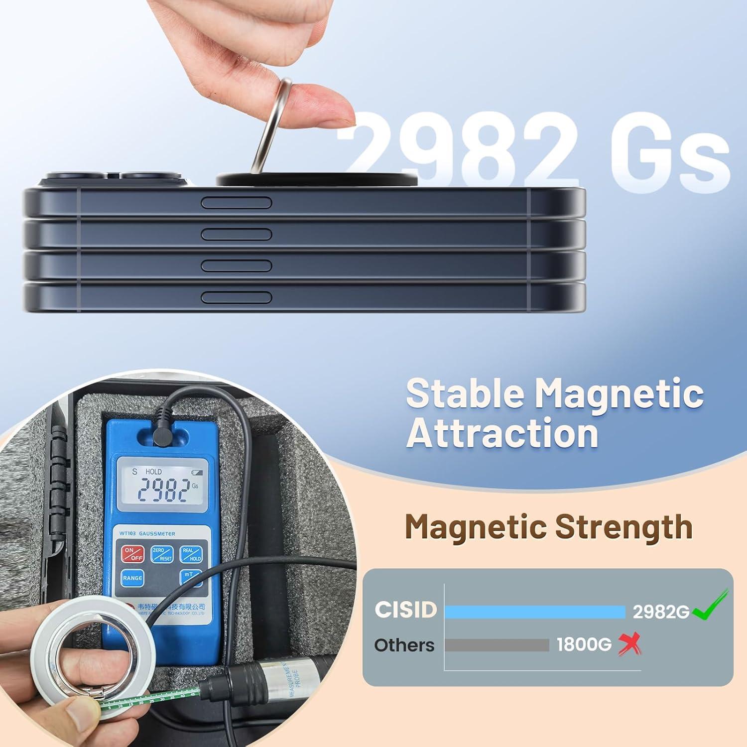 Soporte Magnético para Teléfono GZ LW Negro, Compatible con MagSafe