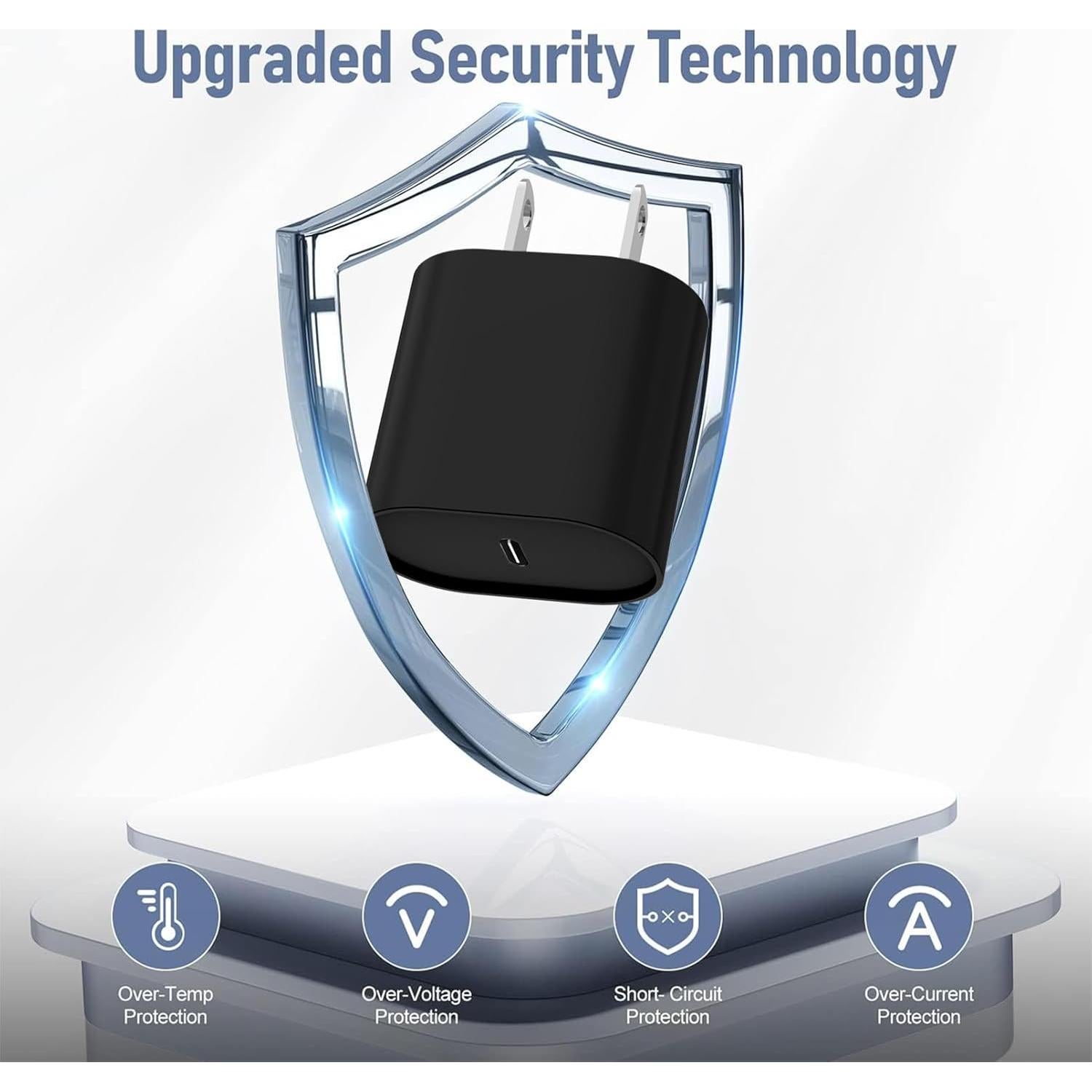 Cargador Rápido 20W USB C a Lightning 2Pack 1.83m Negro