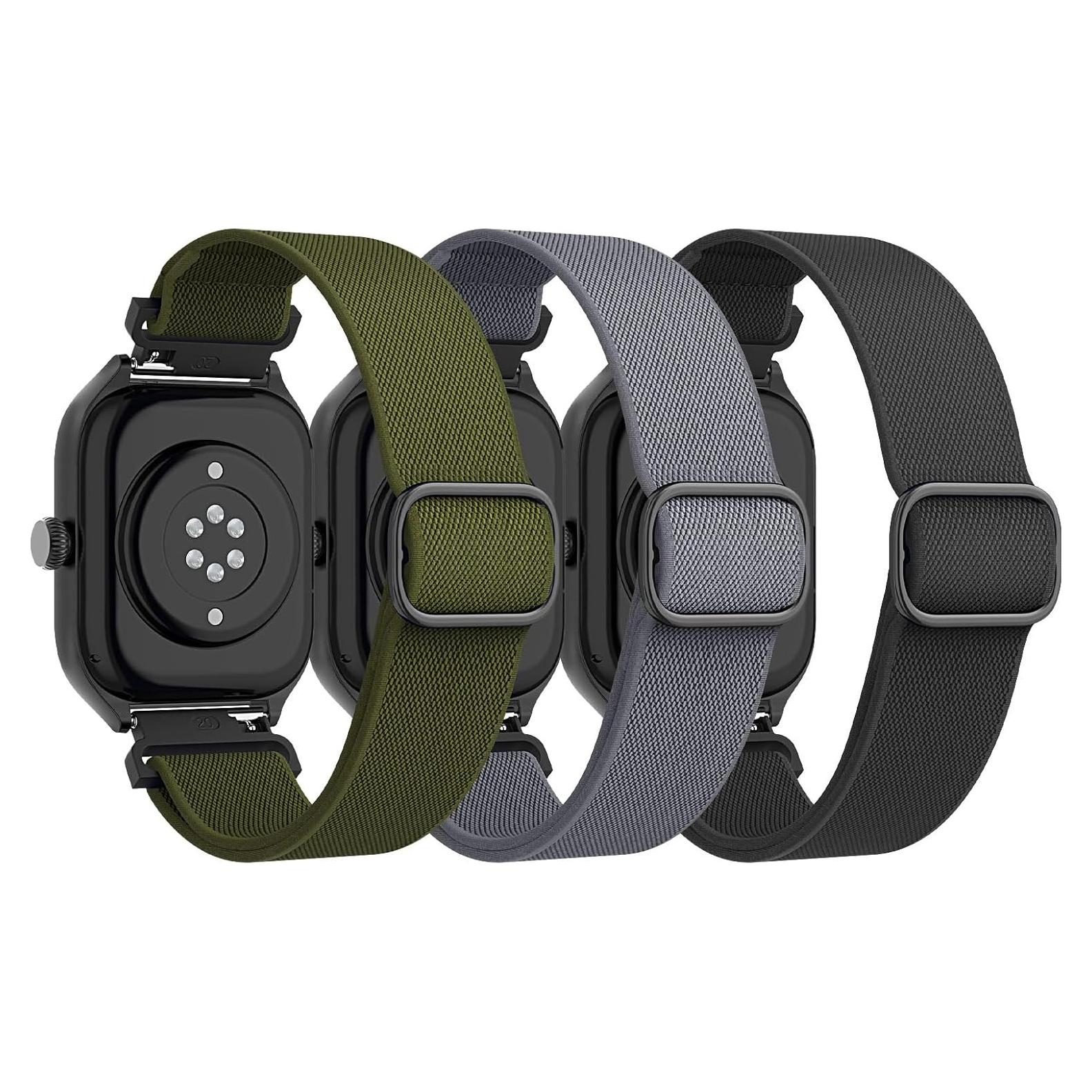 Correa de Nylon Elástico Astorgos para Amazfit 20mm - 3 Unidades