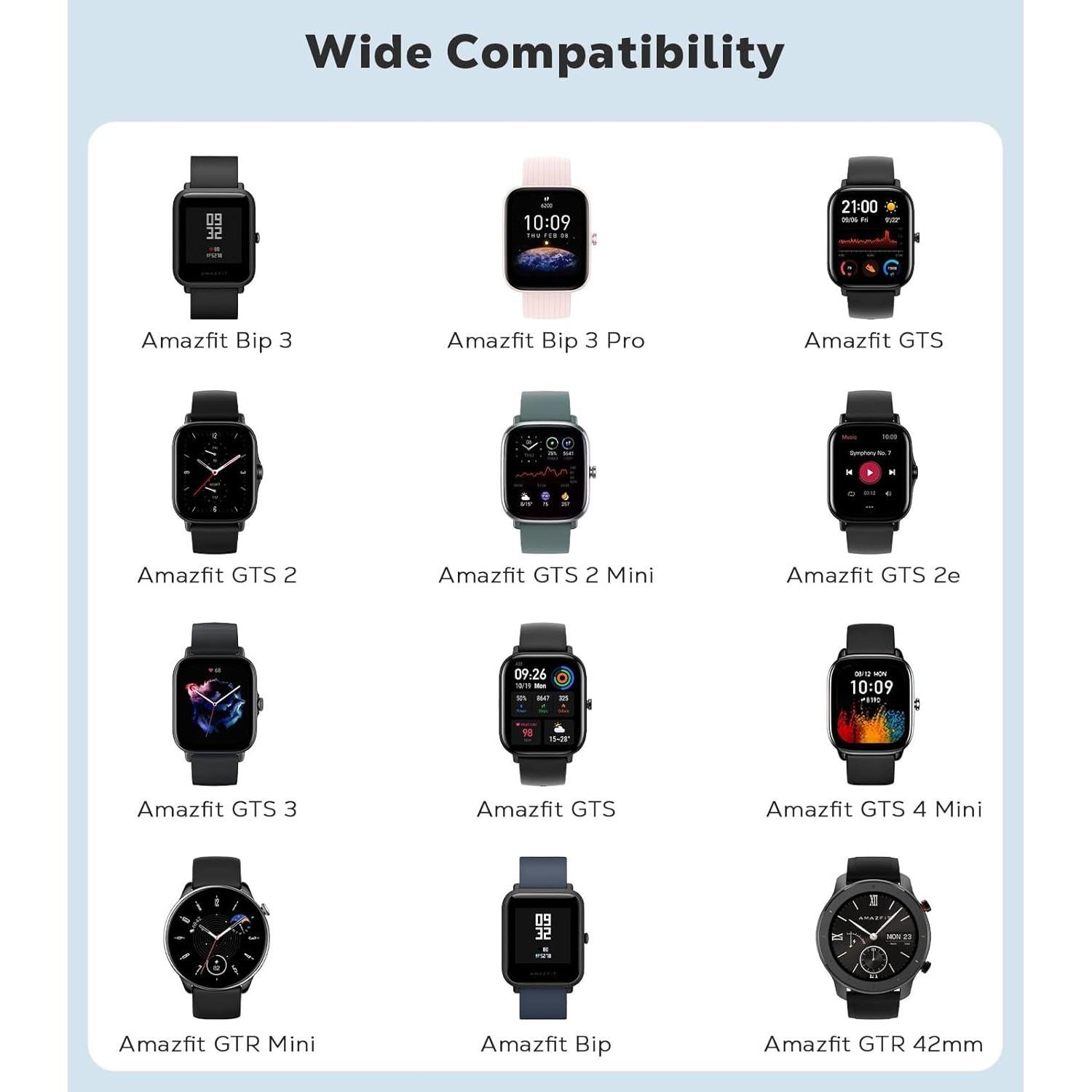 Correa de Nylon Elástico Astorgos para Amazfit 20mm - 3 Unidades