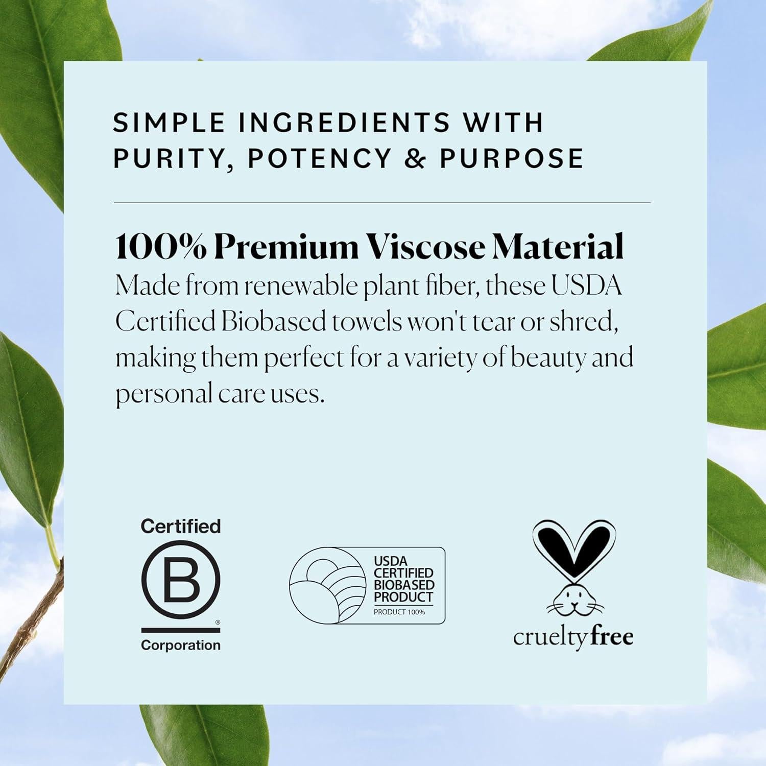 Toallitas Faciales Desechables Sky Organics - 50 Unidades XL