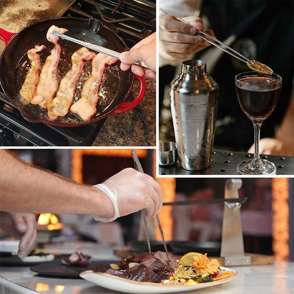 Juego de Pinzas de Cocina 4 Piezas Acero Inoxidable Tangoowal