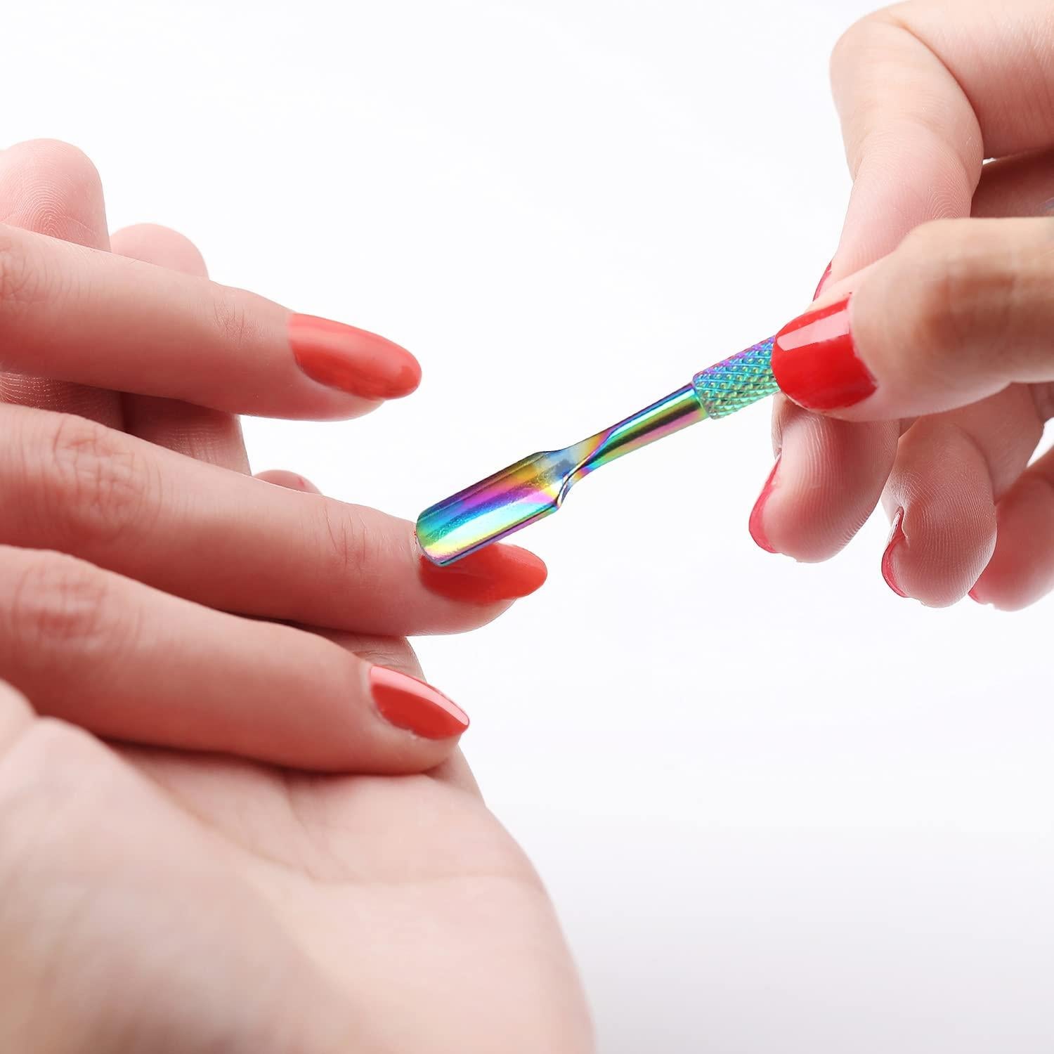 Juego de 2 Herramientas de Cutículas YINYIN - Acero Inoxidable