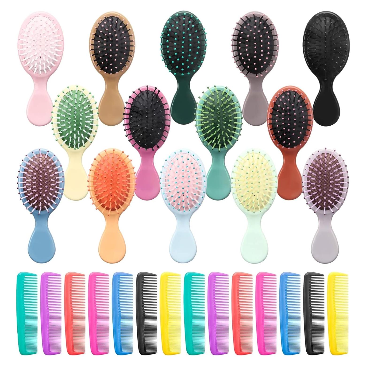 Mini Cepillo para Cabello ANSLCA 28 Paquete Viaje Colorido