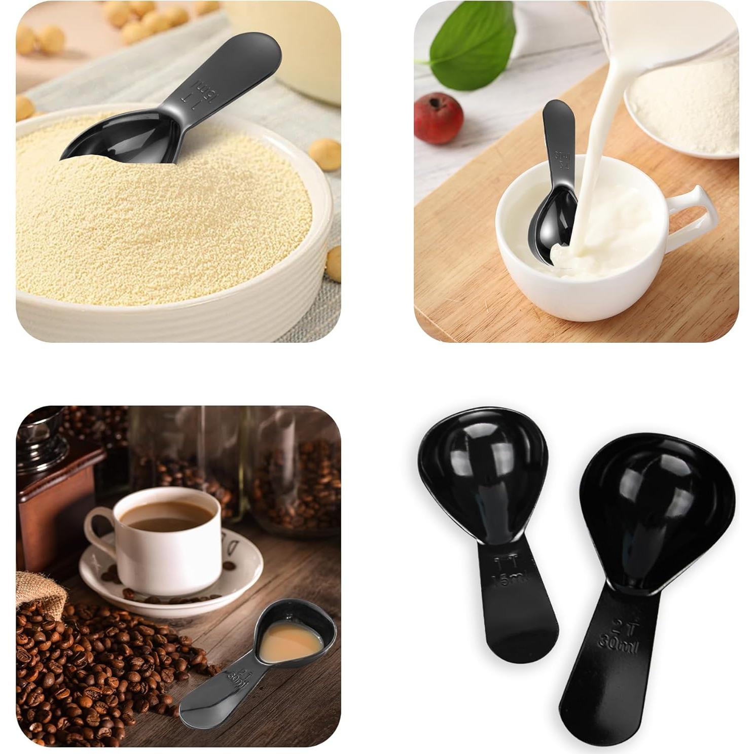 Juego de Cucharas Medidoras Acero Inoxidable LVYKING 15ml 30ml