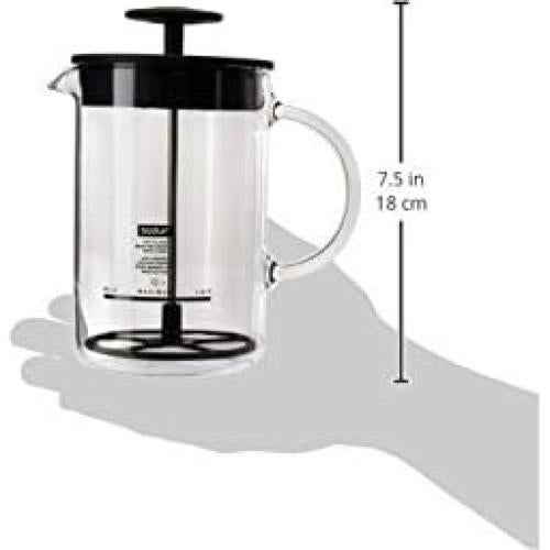 Espumador de Leche Manual Bodum Latteo 0.24L Negro