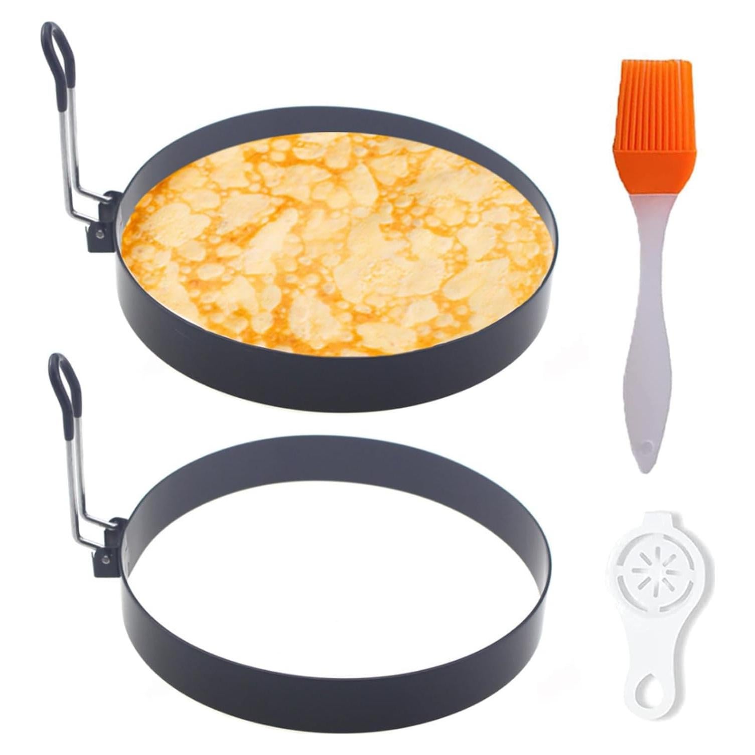 Anillo de Pancakes WOWITIS 15 cm Antiadherente 2 Piezas