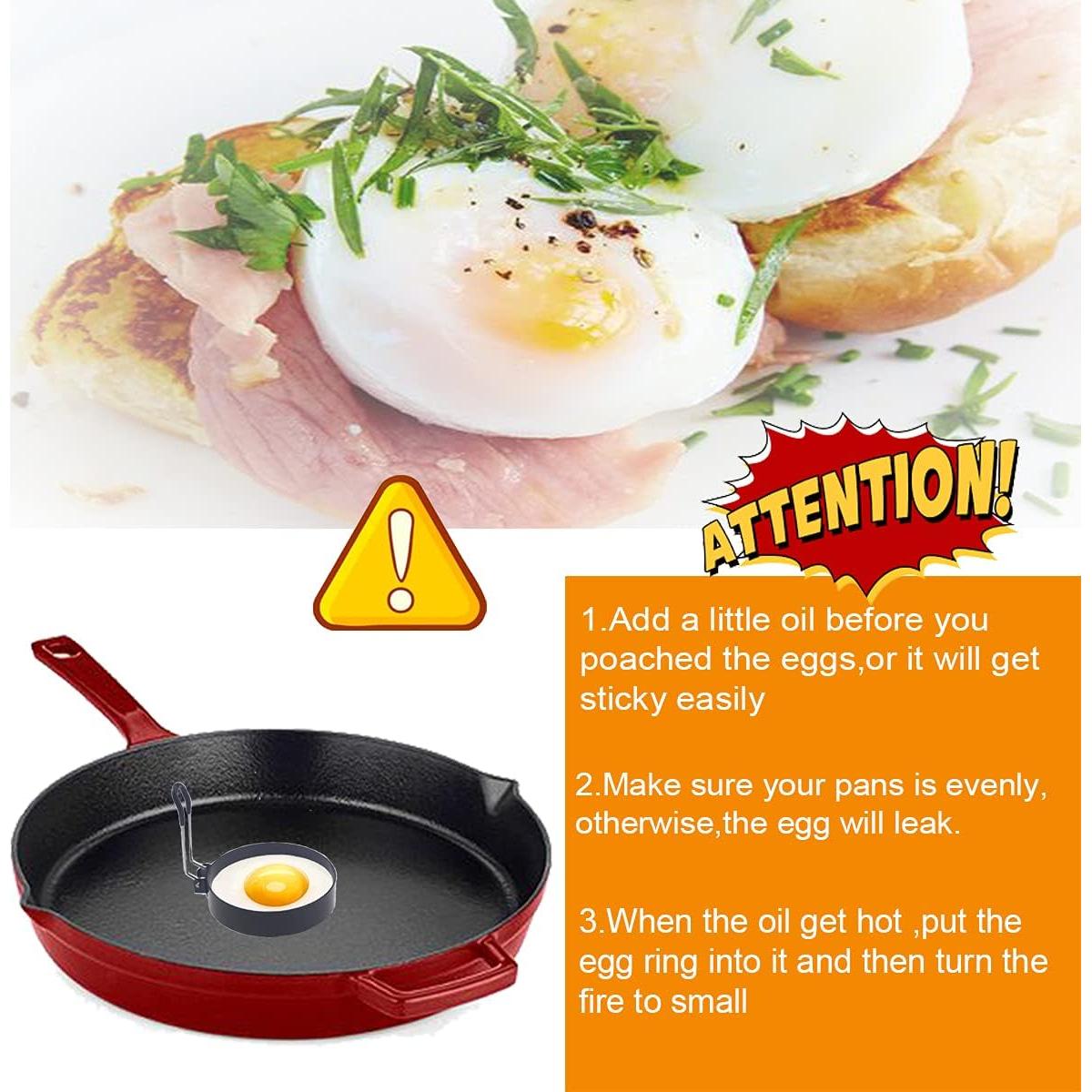 Anillo de Pancakes WOWITIS 15 cm Antiadherente 2 Piezas