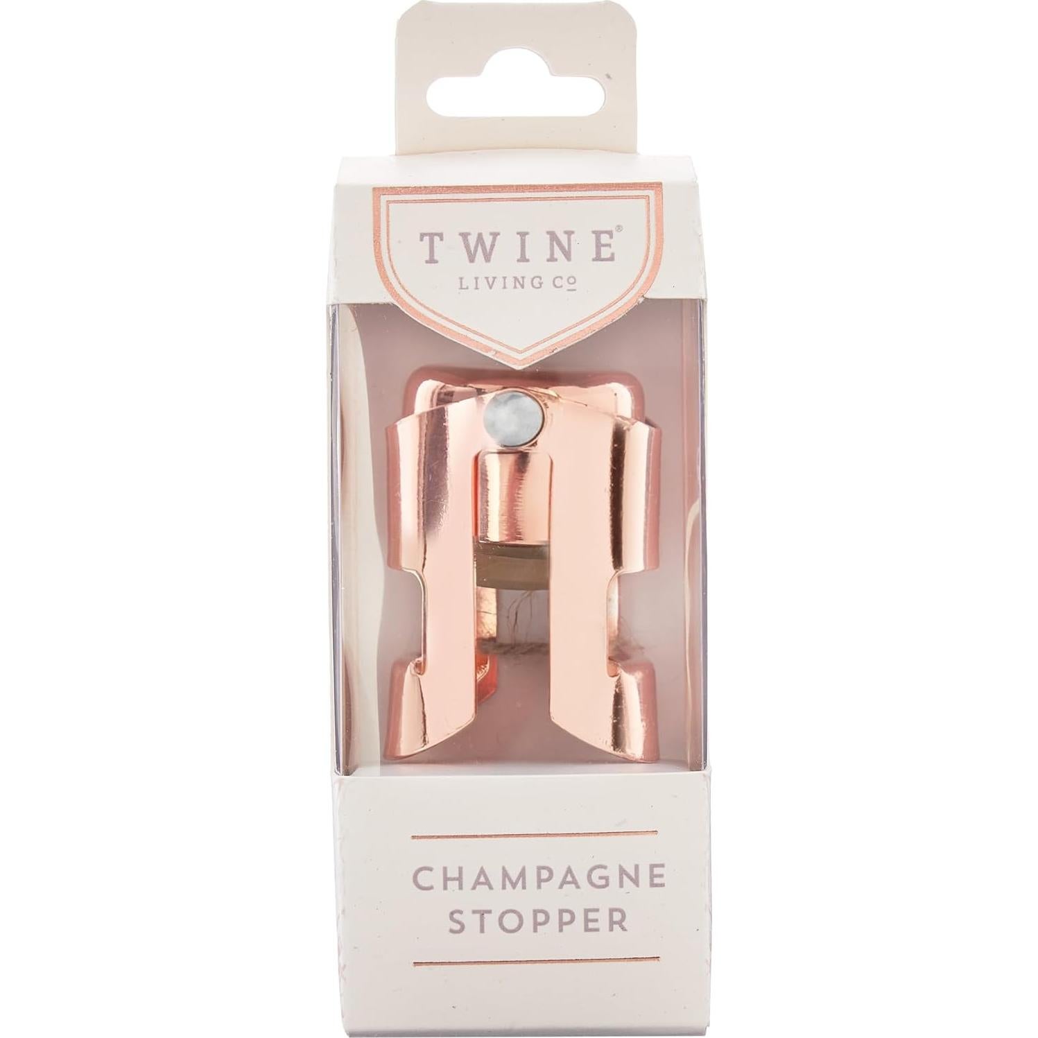 Tapón de Champagne Twine de Acero Inoxidable y Silicona