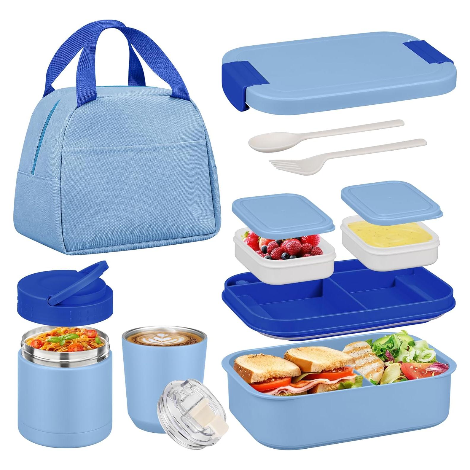 Caja de Almuerzo Bento WyfKyd 4 Compartimentos Acero Inoxidable