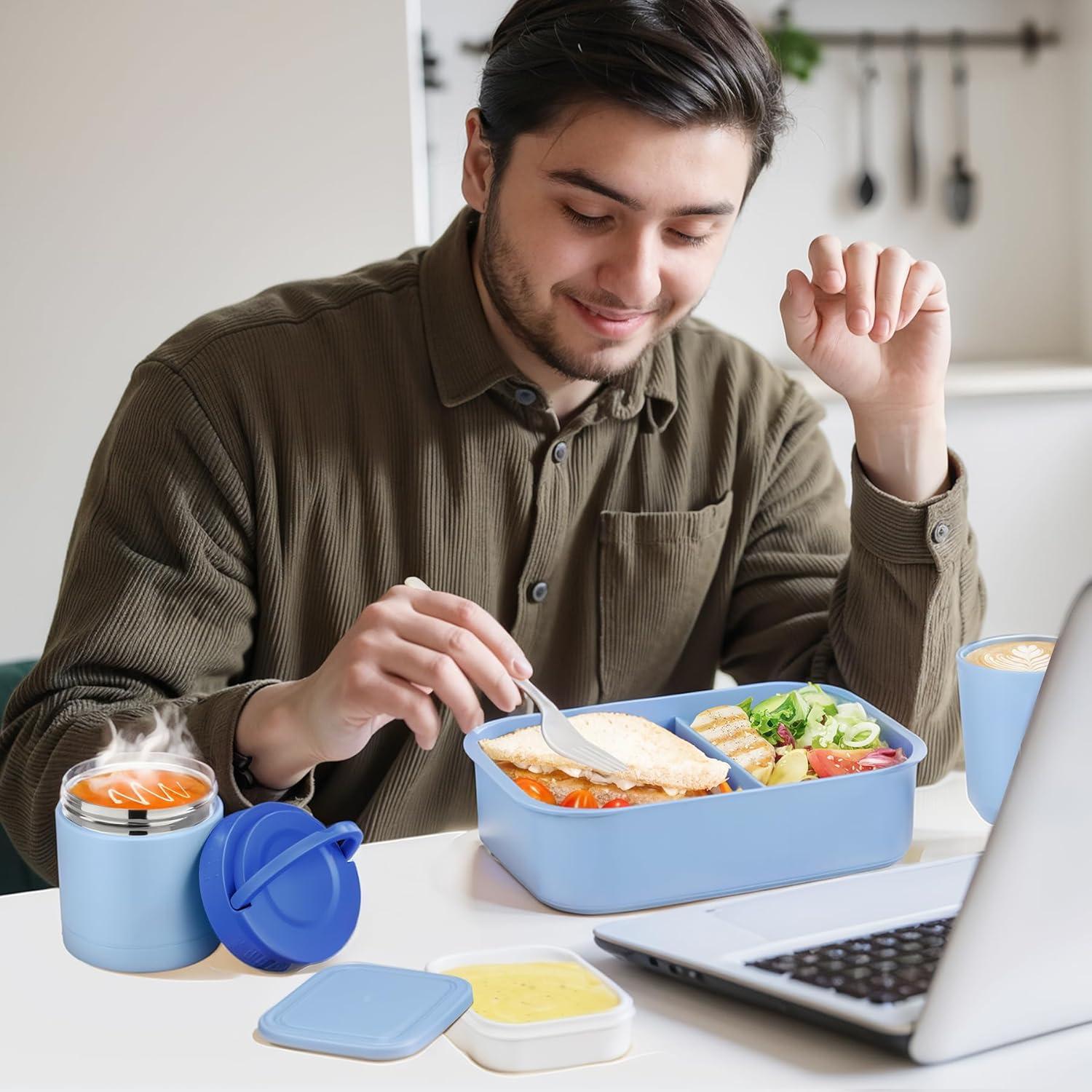 Caja de Almuerzo Bento WyfKyd 4 Compartimentos Acero Inoxidable
