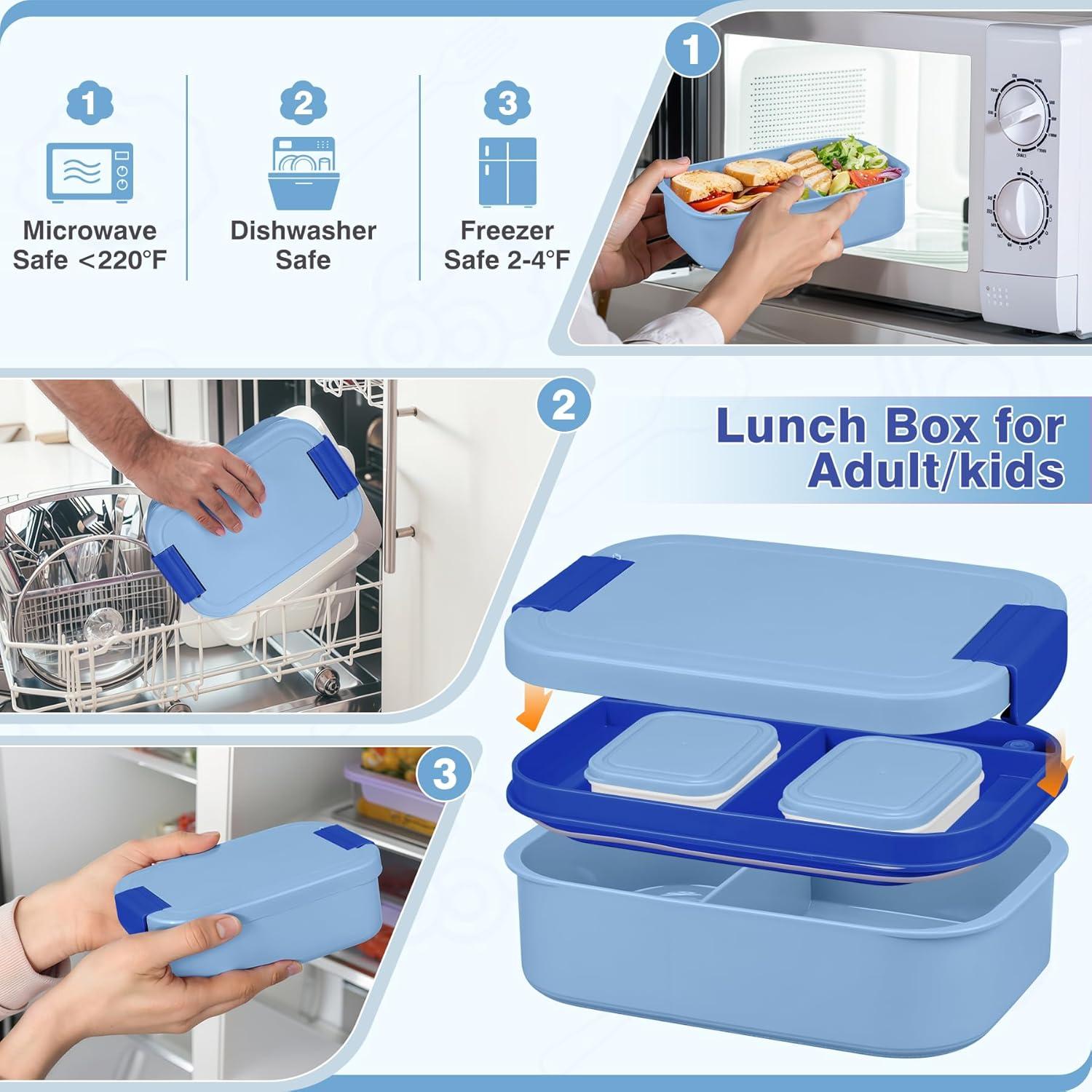 Caja de Almuerzo Bento WyfKyd 4 Compartimentos Acero Inoxidable