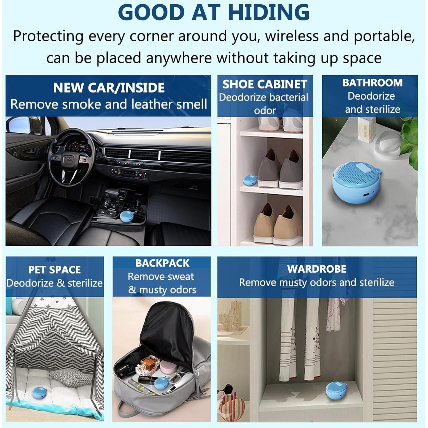 Desodorante de Refrigerador Ptmapc Recargable USB Azul 90g