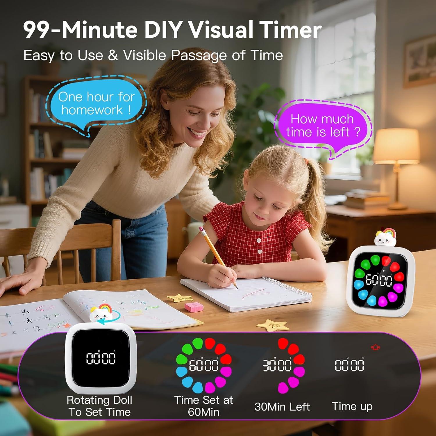 Temporizador Visual Digital Yunbaoit VT11 para Niños 99 Minutos
