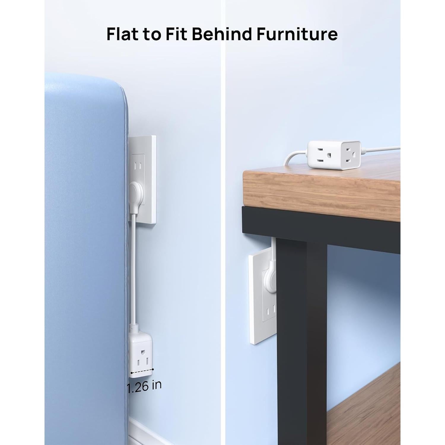 Adaptador de Enchufe 2 Patas a 3 Patas TROND con Cable 15 cm