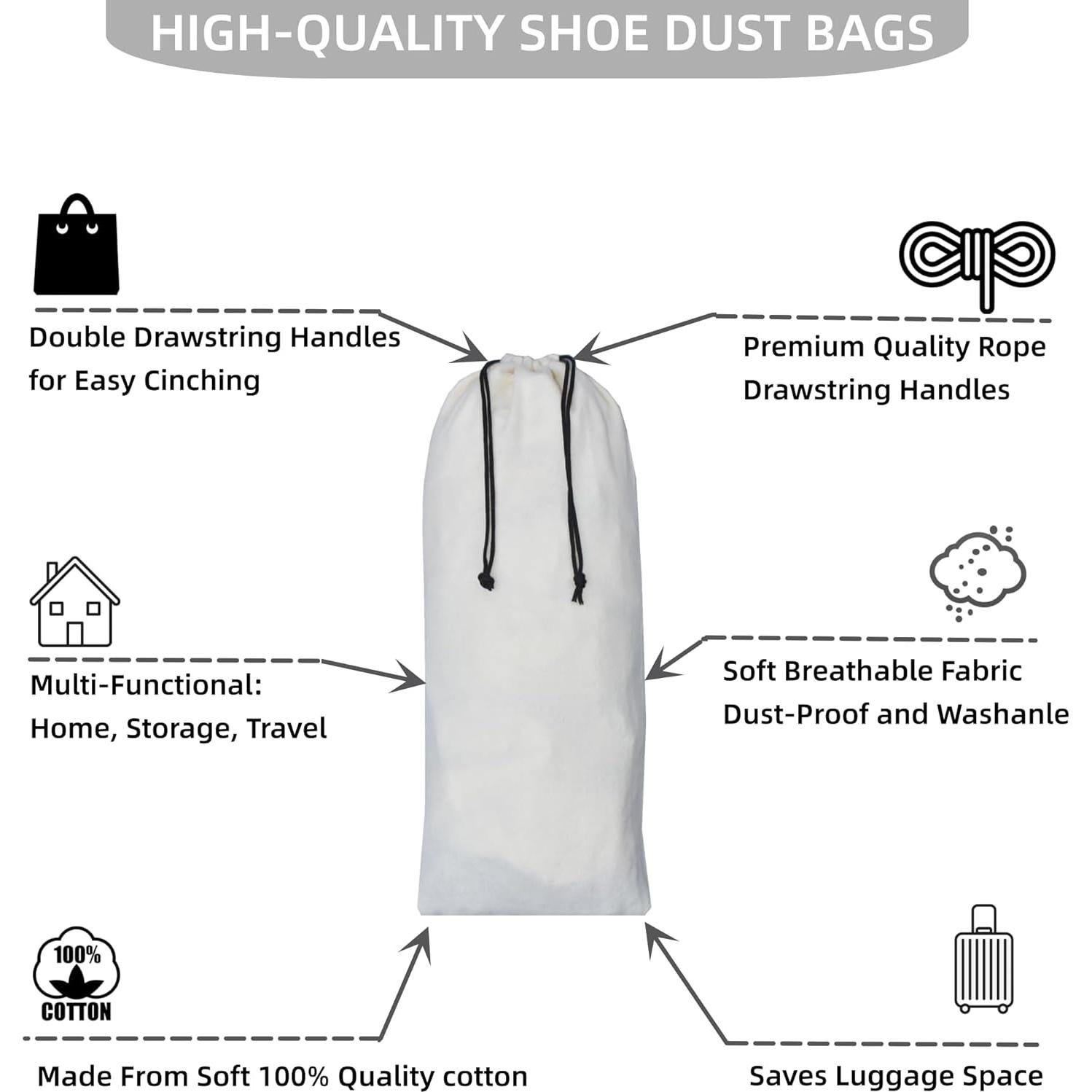 Bolsas para Zapatos de Viaje GONGKANGYUAN Pack de 4 43x20cm