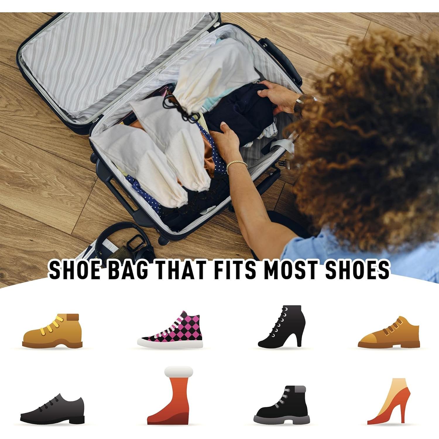 Bolsas para Zapatos de Viaje GONGKANGYUAN Pack de 4 43x20cm